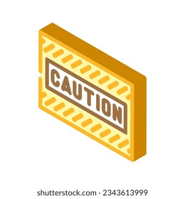 caution alert isometric icon vector. caution alert sign. isolated symbol illustration