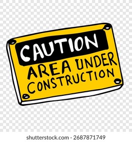 Precaución, área en construcción, Vector de señales