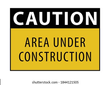 Caution Area Under Construction Text Vector Stock Vector (Royalty Free ...