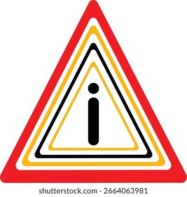 Conjunto de iconos de precaución y atención. símbolo de peligro y advertencia colección de signo de exclamación rojo icono Iniciar sesión de estilo plano. Ilustración vectorial	