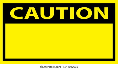 Caution Tag Template Label Symbol Sign Stock Vector (Royalty Free ...