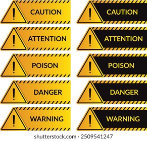 caution attention poison danger warning symbol vector illustration.
