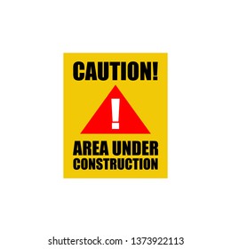caution attention symbol illustration. under construction icon symbol with red triangle