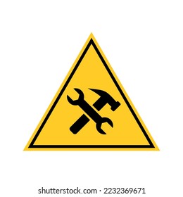 caution attention symbol illustration. under construction warning icon symbol 