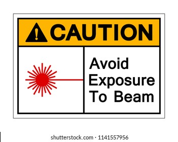 Caution Avoid Exposure To Beam Symbol Sign, Vector Illustration, Isolate On White Background Icon. EPS10