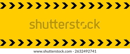 Caution background with chevron borders. Attention, accident, stop or safety sign. Hazard, restricted, forbidden or warning banner. Road work zone or crime scene warning banner. Vector illustration.