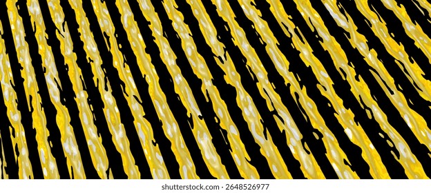 Caution background with slanted black and yellow stripes. Danger, stop or safety print. Hazard, forbidden or warning banner. Warning, restricted or emergency sign.