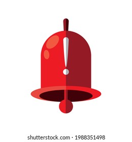 diseño aislado de alerta de timbre de advertencia