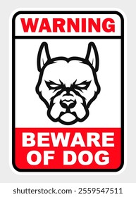 caution beware of dog sticker signs labels printable poster angry dog template design