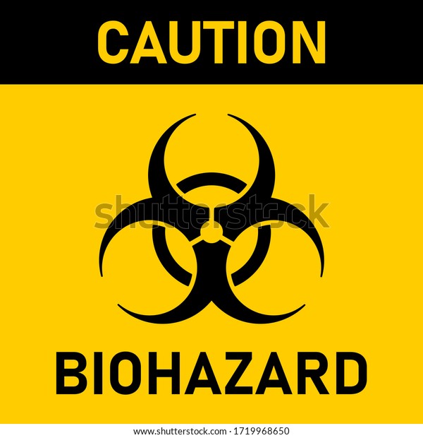 Caution Biological Hazard Biohazard Sign Vector Stock Vector (Royalty ...