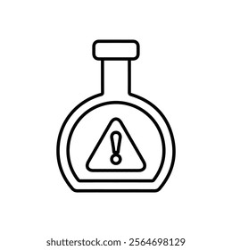 caution chemical icon vector symbol isolated