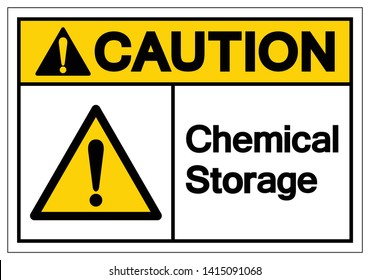 Caution Chemical Storage Symbol Sign ,Vector Illustration, Isolate On White Background Label. EPS10