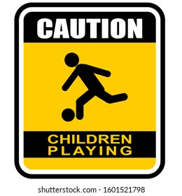 caution, children playing, sign board