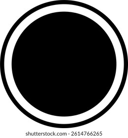 Caution Circle Sign Black Grey Frame