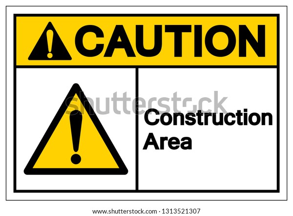 Caution Construction Area Symbol Sign Vector Stock Vector (Royalty Free ...