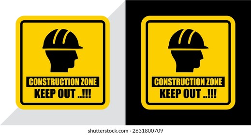 Cuidado Zona de construção - Segurança Primeiro Poster Design