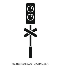 Caution control icon simple vector. Road train. Safety traffic