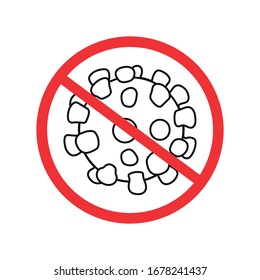 Caution coronavirus sign,  Stop coronavirus