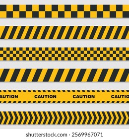 Caution crime line danger border template for decoration