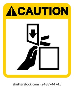 Caution Crush and Cutting Of Finger Hazard Symbol Sign, Vector Illustration, Isolate On White Background Label .EPS10