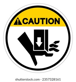 Caution Crush Force From Above Symbol Sign, Vector Illustration, Isolate On White Background Label .EPS10