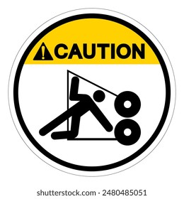 Caution Crush Hazard Symbol Sign, Vector Illustration, Isolate On White Background Label .EPS10