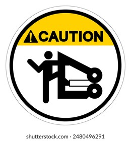 Caution Crush Hazard Symbol Sign, Vector Illustration, Isolate On White Background Label .EPS10