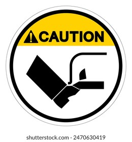 Caution Cut Hazard Foot Symbol Sign, Vector Illustration, Isolate On White Background Label .EPS10
