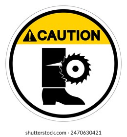 Caution Cut Hazard Leg Symbol Sign, Vector Illustration, Isolate On White Background Label .EPS10