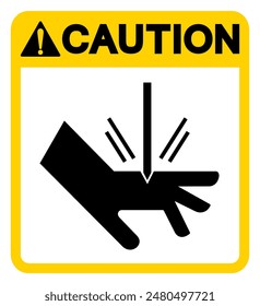 Caution Cut Hazard Hazard Symbol Sign, Vector Illustration, Isolate On White Background Label .EPS10