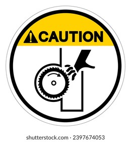 Caution Cutting and Crush Hazard Symbol Sign, Vector Illustration, Isolate On White Background Label .EPS10