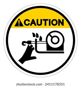 Recorte De Precaución Del Símbolo De Peligro Dedo, Ilustración Del Vector, Aislado En La Etiqueta De Fondo Blanco .EPS10