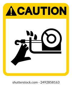 Caution Cutting Of Finger Hazard Symbol Sign, Vector Illustration, Isolate On White Background Label.EPS10