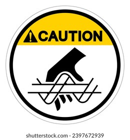 Caution Cutting Of Finger Symbol Sign, Vector Illustration, Isolate On White Background Label .EPS10