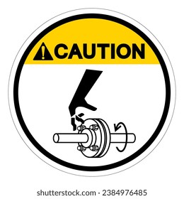 Caution Cutting of Fingers Rotating Shaft Symbol Sign, Vector Illustration, Isolate On White Background Label .EPS10