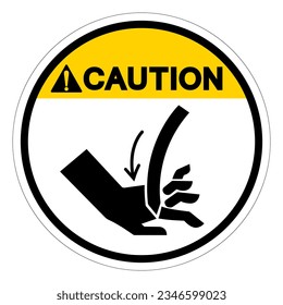 Caution Cutting of Hand Curved Blade Symbol Sign, Vector Illustration, Isolate On White Background Label .EPS10