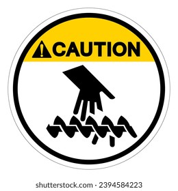 Caution Cutting Hand Hazard Symbol Sign, Vector Illustration, Isolate On White Background Label .EPS10