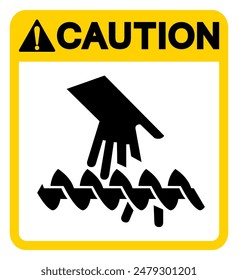 Caution Cutting Hand Hazard Symbol Sign, Vector Illustration, Isolate On White Background Label .EPS10