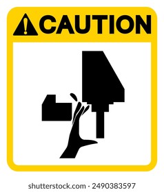 Caution Cutting Hand Hazard Symbol Sign, Vector Illustration, Isolate On White Background Label.EPS10