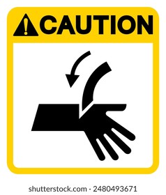 Caution Cutting Hand Symbol Sign, Vector Illustration, Isolate On White Background Label .EPS10