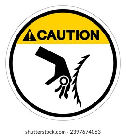 Caution Cutting Hazard Symbol Sign, Vector Illustration, Isolate On White Background Label .EPS10