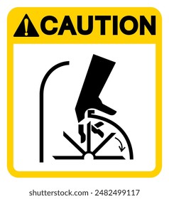 Caution Cutting Hazard Symbol Sign, Vector Illustration, Isolate On White Background Label .EPS10