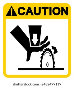Caution Cutting Hazard Symbol Sign, Vector Illustration, Isolate On White Background Label .EPS10