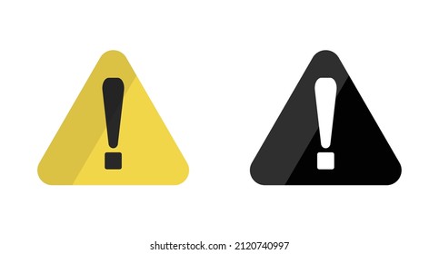 Caution or danger. Exclamation mark icon set. Vectors.