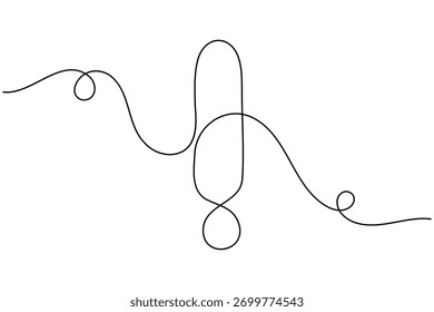 Sinal de perigo de precaução desenho contínuo de uma linha no fundo branco aviso minimalista e ícone de risco ilustração de vetor de contorno