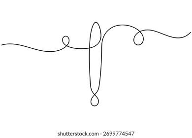 Signo de peligro de precaución Dibujo continuo de una línea sobre fondo blanco Advertencia minimalista y Ilustración vectorial de contorno de ícono de riesgo