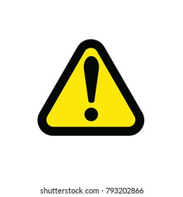 caution danger sign vector icon yellow and black 