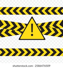 Caution and danger tapes. Warning tape. Black and yellow line striped. Vector illustration. Warning square frame with yellow and black diagonal stripes. Rectangle warn frame. EPS 10.