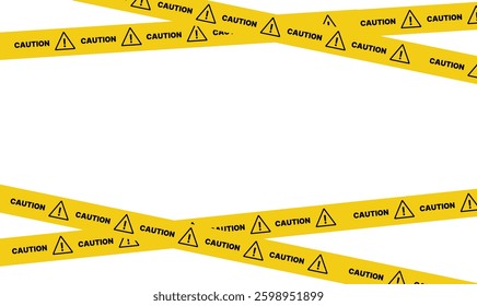 Caution and danger tapes. Warning tape. Black and yellow line striped. Abstract warning lines for police, accident	