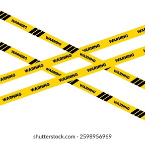 Caution and danger tapes. Warning tape. Black and yellow line striped. Abstract warning lines for police, accident	